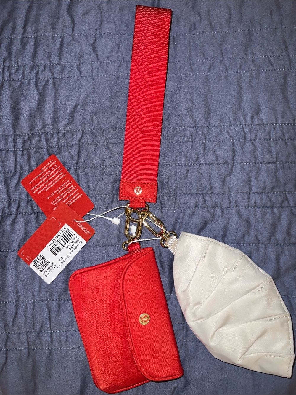 Lululemon Dumpling Oxford Red Dual Pouch NEW WITH TAGS Rare Gem
